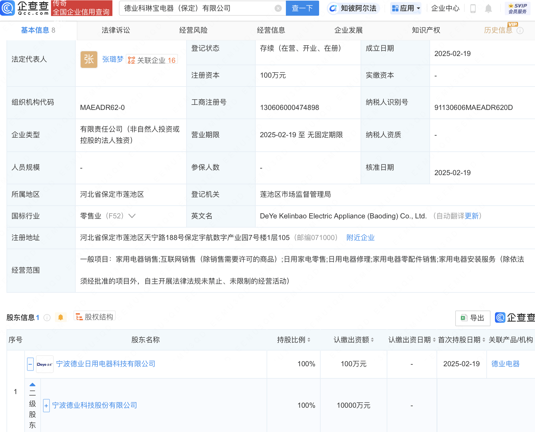 德業(yè)股份新動作：成立電器銷售公司，布局家用電器市場:電器銷售公司